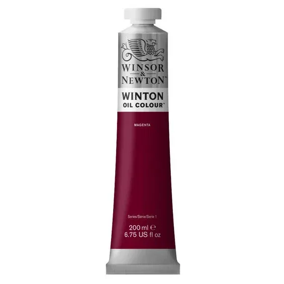 I lager Winsor & Newton Winton oljefärg 200 ml Magenta 380