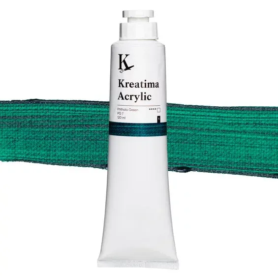 Kreatima Acrylic akrylfärg 120 ml – Phthalo Green PG 7 Kampanjpris