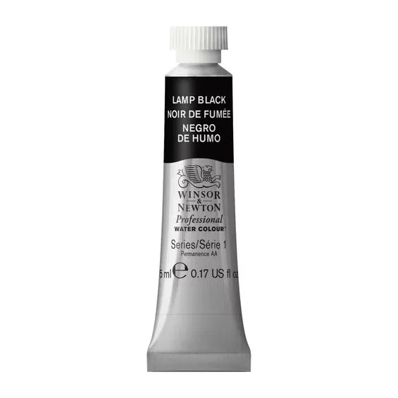 Winsor & Newton Professional akvarellfärg 5 ml Lamp Black 337 Billig