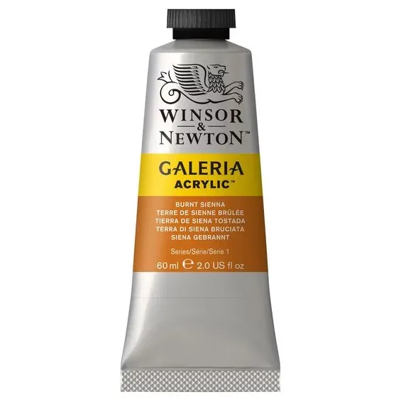 Fri frakt Winsor & Newton Galeria akrylfärg 60 ml Burnt Sienna 074
