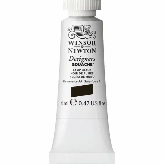 Endast idag Winsor & Newton Designers gouache 14 ml Lamp black 337