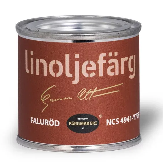 Utförsäljning Ottossons Färgmakeri linoljefärg 100 ml, Faluröd 4941-Y79R