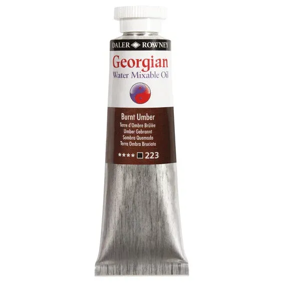 Georgian Water Mixable Oil Colour, vattenlöslig oljefärg 37 ml Burnt Umber 223 Lägg i varukorgen