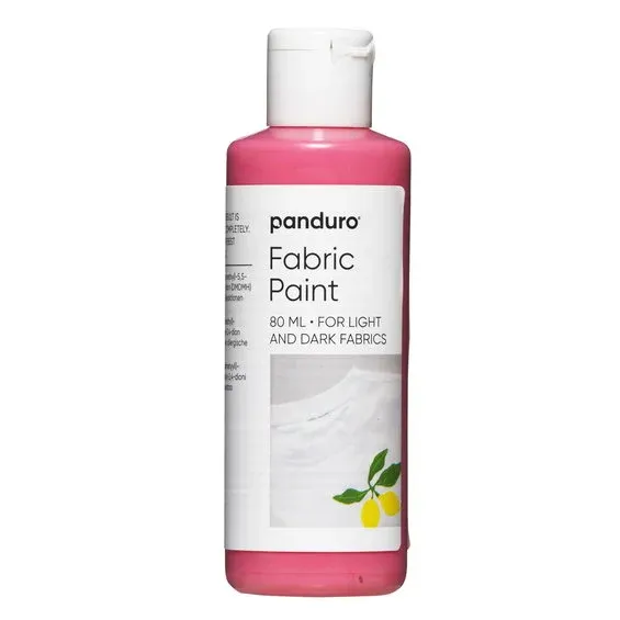 Utförsäljning Fabric paint 80 ml – ljusrosa textilfärg för både ljust och mörkt tyg