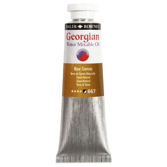 Georgian Water Mixable Oil Colour, vattenlöslig oljefärg 37 ml Raw Sienna 667 Sista chansen