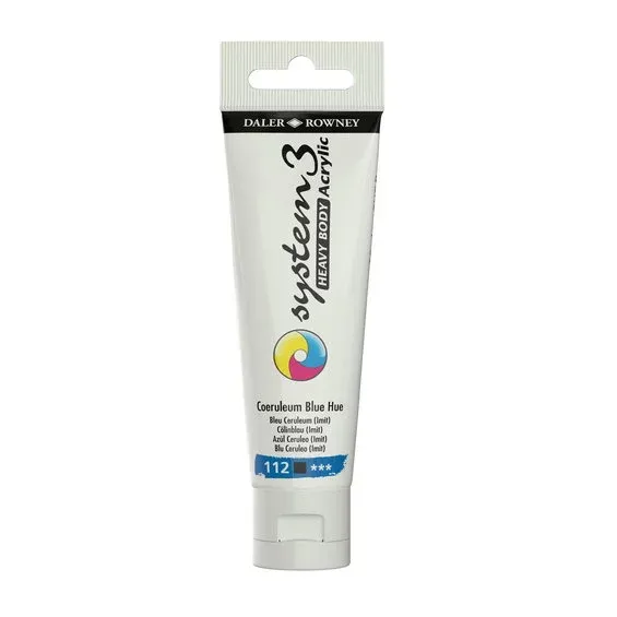 Nedsatt pris Daler-Rowney System3 Heavy Body akrylfärg 59 ml – Coeruleum Blue Hue 112