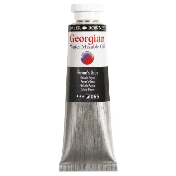 Georgian Water Mixable Oil Colour, vattenlöslig oljefärg 37 ml Payne's Grey 0065 Extra rabatt