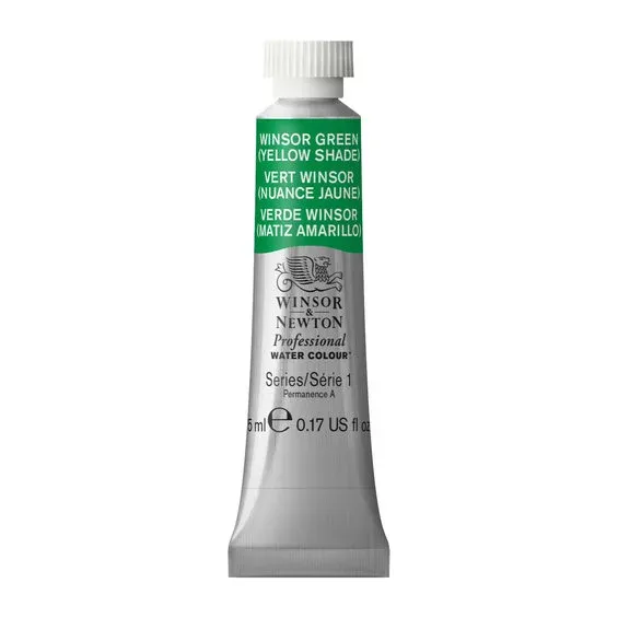 Premium Winsor & Newton Professional akvarellfärg 5 ml Winsor Green (yellow shade) 721