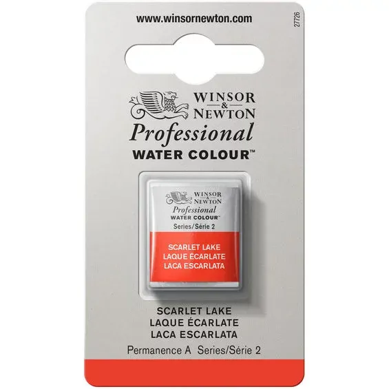 Winsor & Newton Professional akvarellfärg halvkopp Scarlet Lake 603 Lågt pris