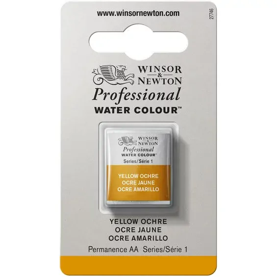 Winsor & Newton Professional akvarellfärg halvkopp Yellow Ochre 744 Kampanj