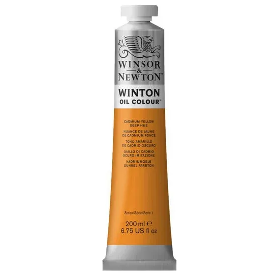 Snabb frakt Winsor & Newton Winton oljefärg 200 ml Cadmium Yellow Deep Hue 115