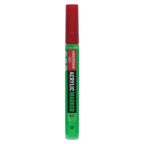 Amsterdam akrylmarker 4 mm Reflex Green - 672 – UV, UV-färg Kundfavorit