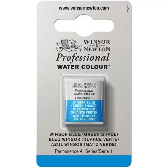 Winsor & Newton Professional akvarellfärg halvkopp Wins Blue (green shade) 707 Kampanj