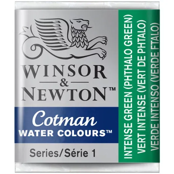 Trygg betalning Winsor & Newton Cotman akvarellfärg halvkopp Intense Green 329