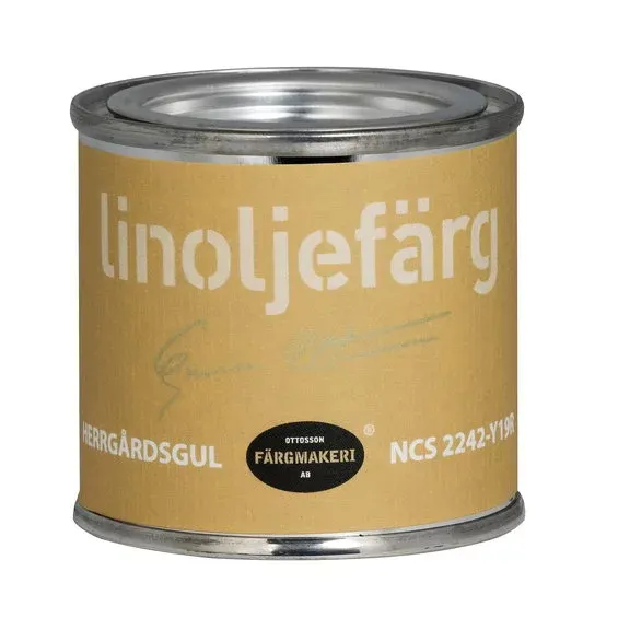 Beställ idag Ottossons Färgmakeri linoljefärg 100 ml, Herrgårdsgul 2242-Y19R