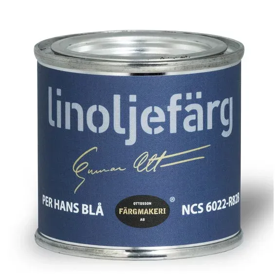 Ottossons Färgmakeri linoljefärg 100 ml, Per Hans Blå 6022–R82B Populär