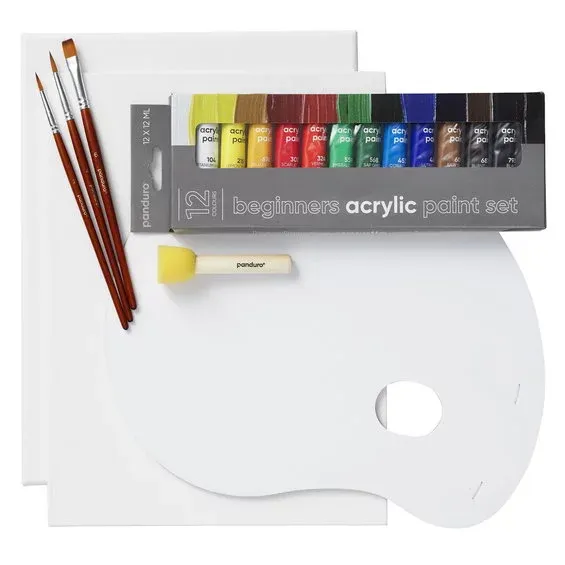 Populärt val Beginners Acrylic Paint Kit, allt för nybörjaren som vill börja måla med akrylfärg
