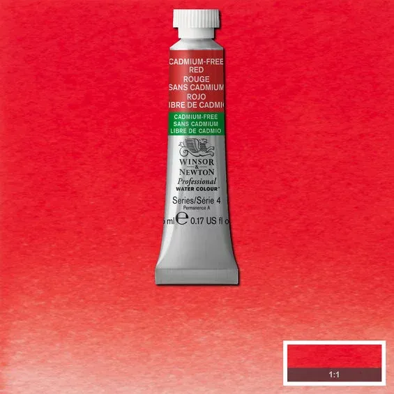Beställ nu Winsor & Newton Professional akvarellfärg 5 ml Cadmium-Free Red 901