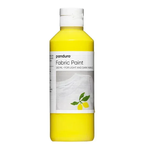 Nyhet Fabric paint 250 ml – gul textilfärg för både ljust och mörkt tyg