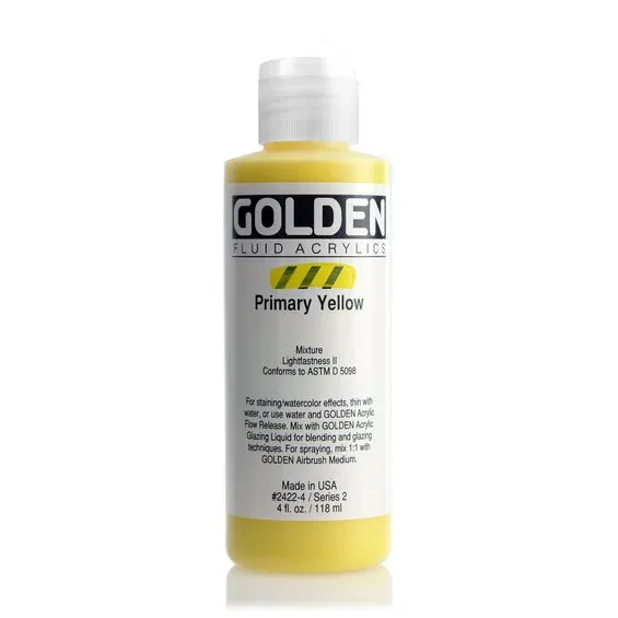 Golden Fluid Acrylics 118 ml - 2422 Primary Yellow Fri frakt