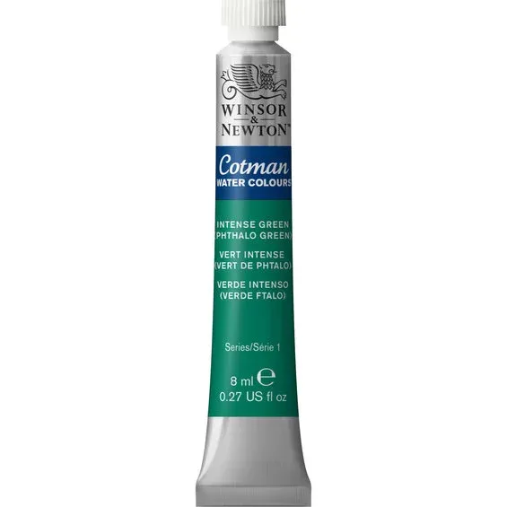 Billigare Winsor & Newton Cotman akvarellfärg 8 ml Intense Green 329