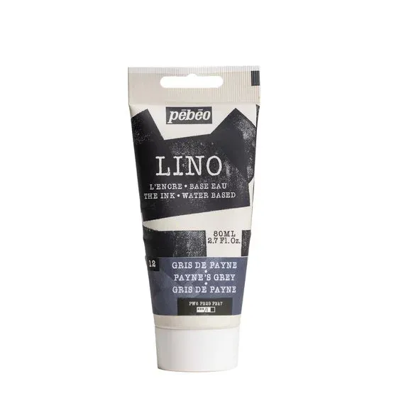 Rea Pebeo Lino Ink 80 ml, vattenbaserad linoleumfärg – Paynes Grey