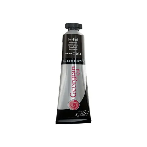 Sänkt pris Georgian Oil Colour oljefärg 38 ml Ivory Black 034