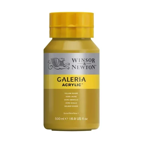 Winsor & Newton Galeria akrylfärg 500 ml Yellow Ochre 744 Kampanj