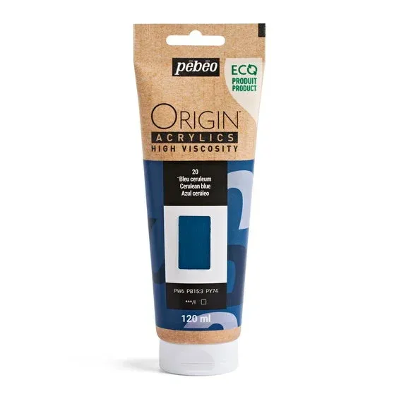 Köp nu Pebeo Origin Acrylics akrylfärg 120 ml Cerulean blue 20