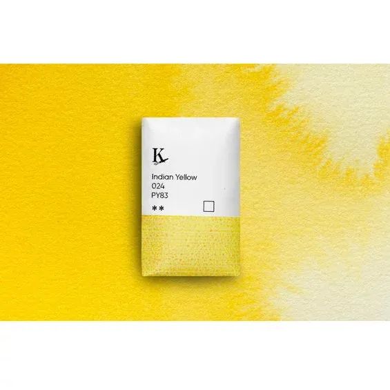 Kreatima Watercolour akvarellfärg 1/1 – Indian Yellow 024 PY83 Sista chansen