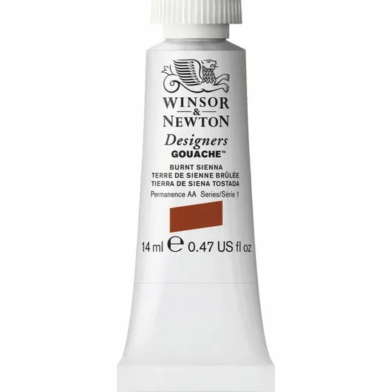 Winsor & Newton Designers gouache 14 ml Burnt sienna 074 Fynd