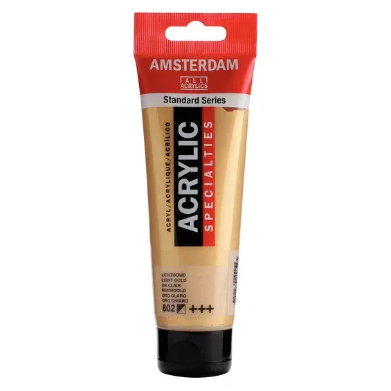 Amsterdam Acrylic akrylfärg 120 ml Light Gold 802 Endast denna vecka