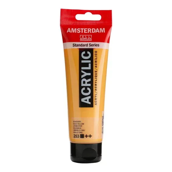 Populärt val Amsterdam Acrylic akrylfärg 120 ml Gold Yellow 253