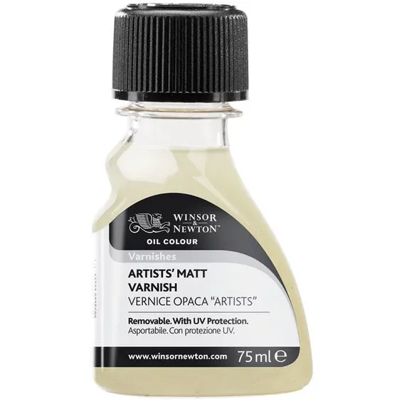Winsor & Newton Artists' Matt Varnish 75 ml, skyddande matt fernissa Kundfavorit