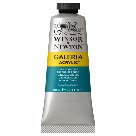 I lager Winsor & Newton Galeria akrylfärg 60 ml Deep Turquoise 232