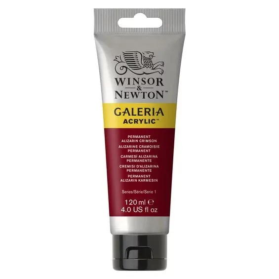 Snabb frakt Winsor & Newton Galeria akrylfärg 120 ml Permanent Alizarin Crimson 466
