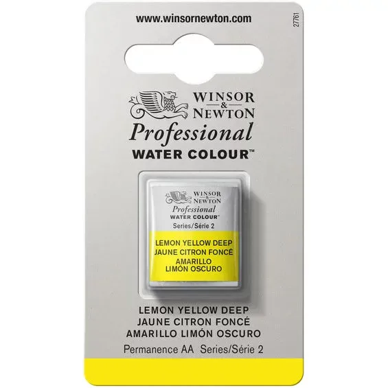 Winsor & Newton Professional akvarellfärg halvkopp Lemon Yellow Deep 348 Billig