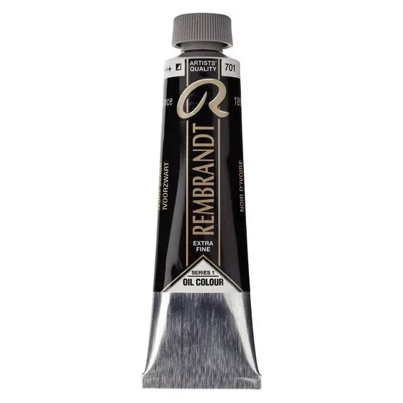 Populär Rembrandt oljefärg 40 ml Ivory Black - 701