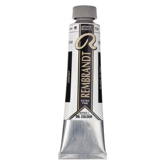 Endast denna vecka Rembrandt oljefärg 40 ml Zinc White (Safflower Oil) - 104