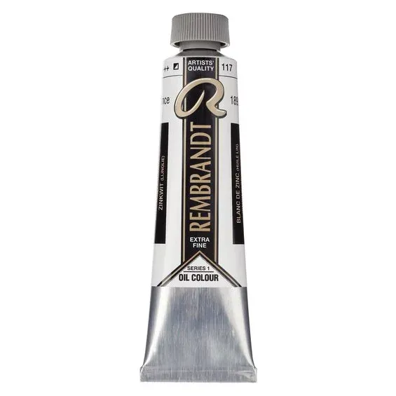 Köp nu Rembrandt oljefärg 40 ml Zinc White (Linseed oil) - 117