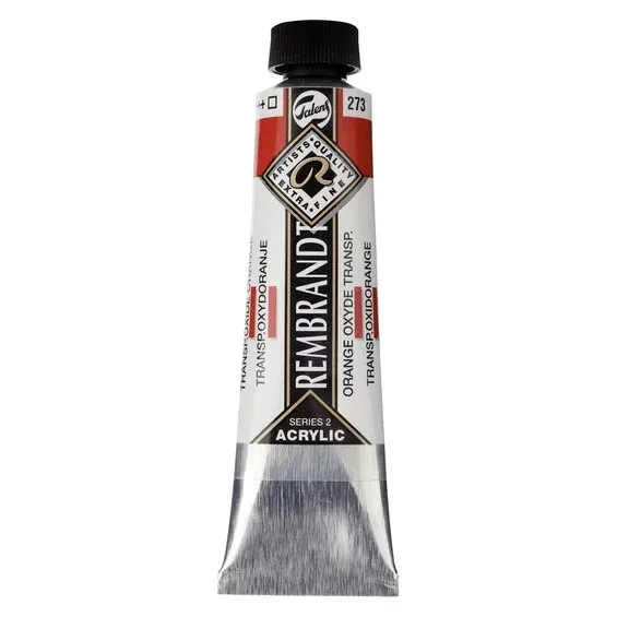 Kundfavorit Rembrandt akrylfärg 40 ml Transparent Oxide Orange - 273