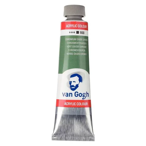 Extra rabatt Van Gogh akrylfärg 40 ml Chromium Oxide Green - 668