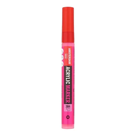 I lager Amsterdam akrylmarker 4 mm Reflex Rose - 384 – UV, UV-färg