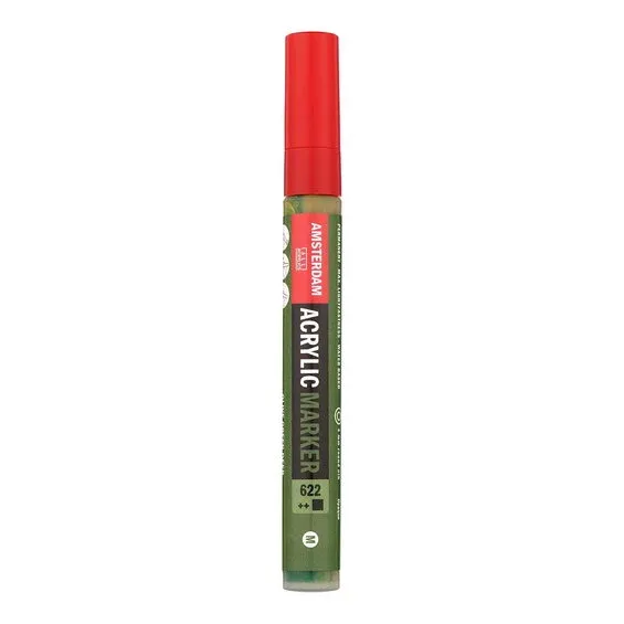 Fri frakt Amsterdam akrylmarker 4 mm Olive Green Deep - 622