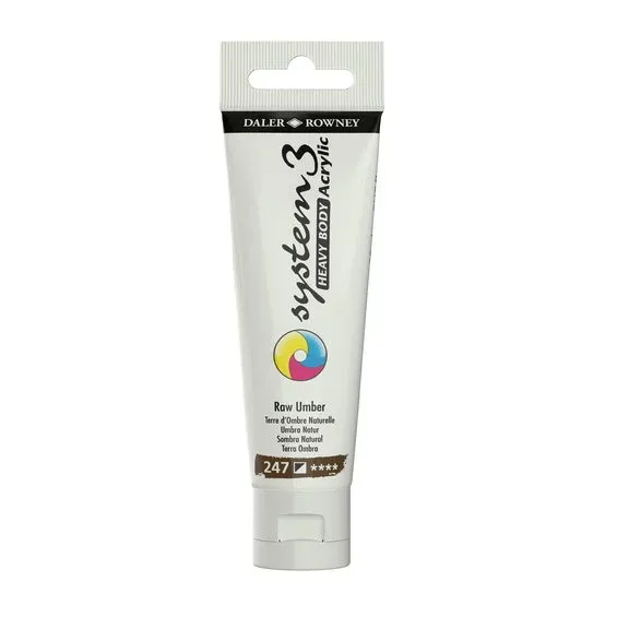 Daler-Rowney System3 Heavy Body akrylfärg 59 ml – Raw Umber 247 Kundfavorit