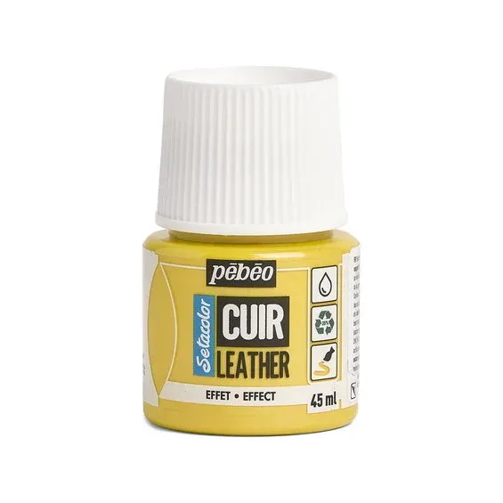 Pebeo Cuir Leather Duochrome 45 ml läderfärg, färgar även PU läder – gul & lila Köp online
