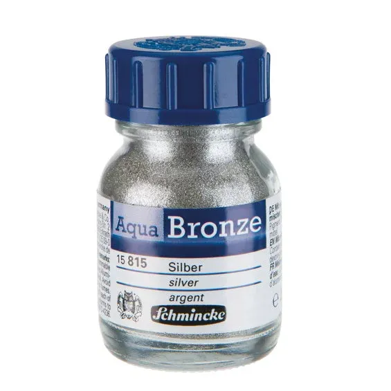 Säker betalning Schmincke Aqua Bronze, vattenlösligt metallicpulver 20 ml, Silver 15 815