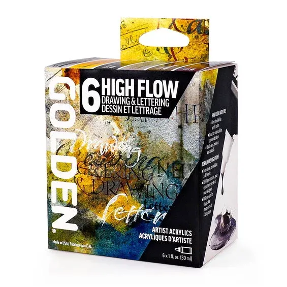 Golden Artist High Flow Acrylics Drawing & Lettering Set #948 Endast idag