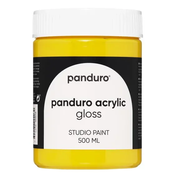 Panduro Acrylic Gloss blank akrylfärg 500 ml Primary Yellow Kampanjpris