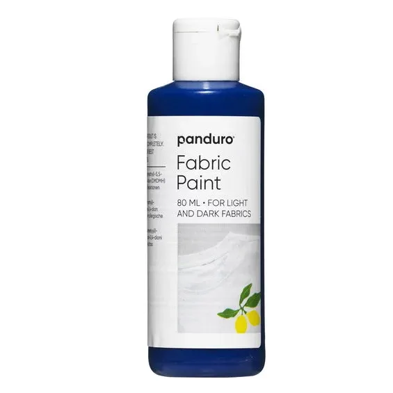 Snabb frakt Fabric paint 80 ml – marinbå textilfärg för både ljust och mörkt tyg